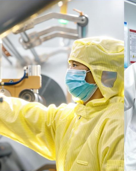 SOMAYPACK operator working in the GMP clean workshop