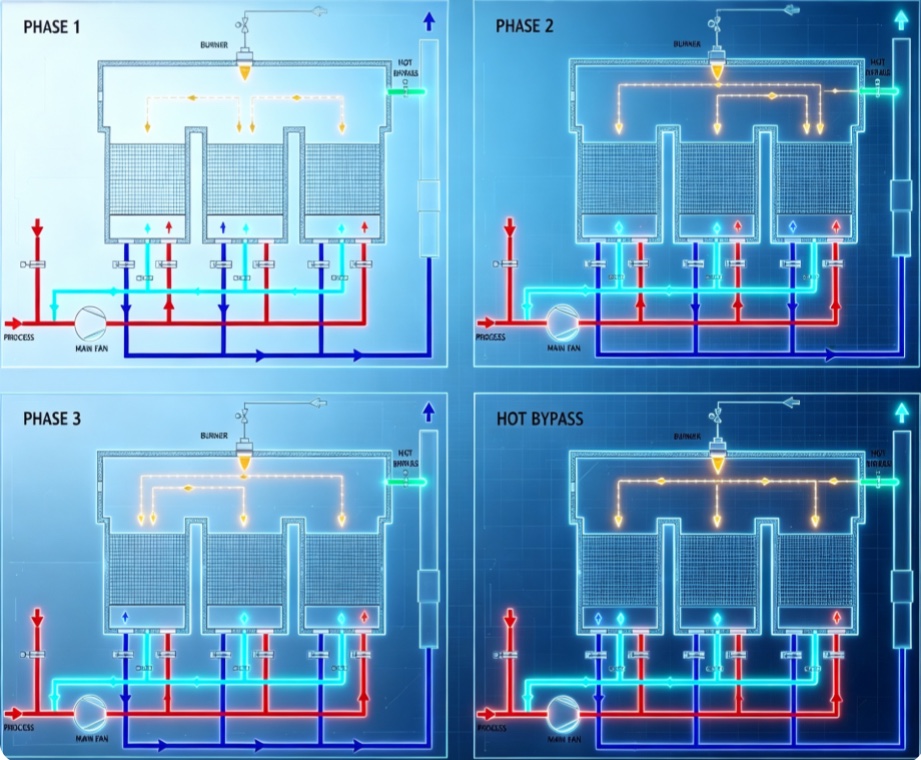 Heat recycle system for thermal-oxidation exhaust gas