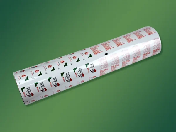 Composite packaging film for powder products