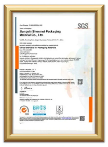 BRCGS Packaging Materials