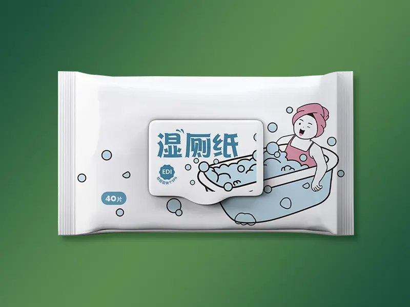 Wet paper towel pouch