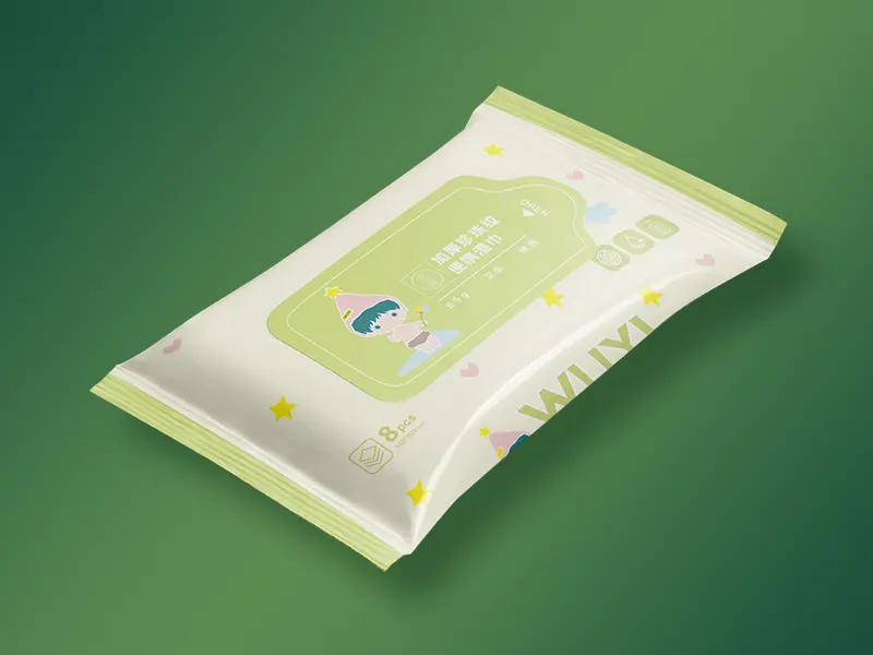 Wet towel packaging bag