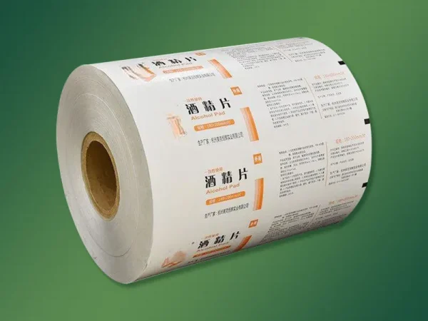 Packaging film of alcohol cotton flake